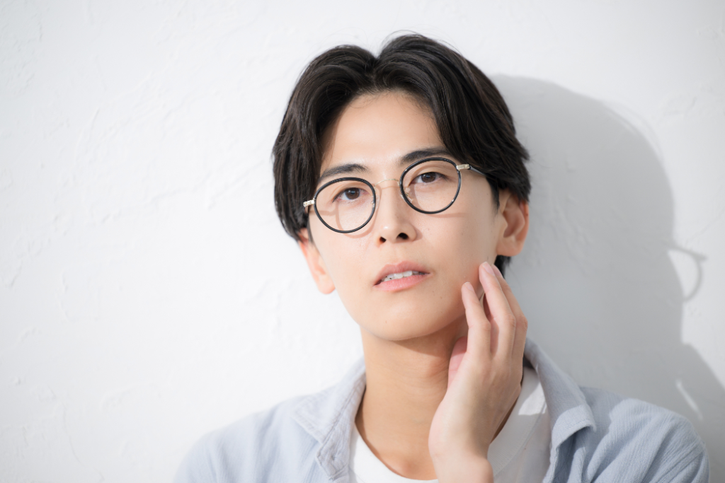 男性でボストンメガネが似合う髪型